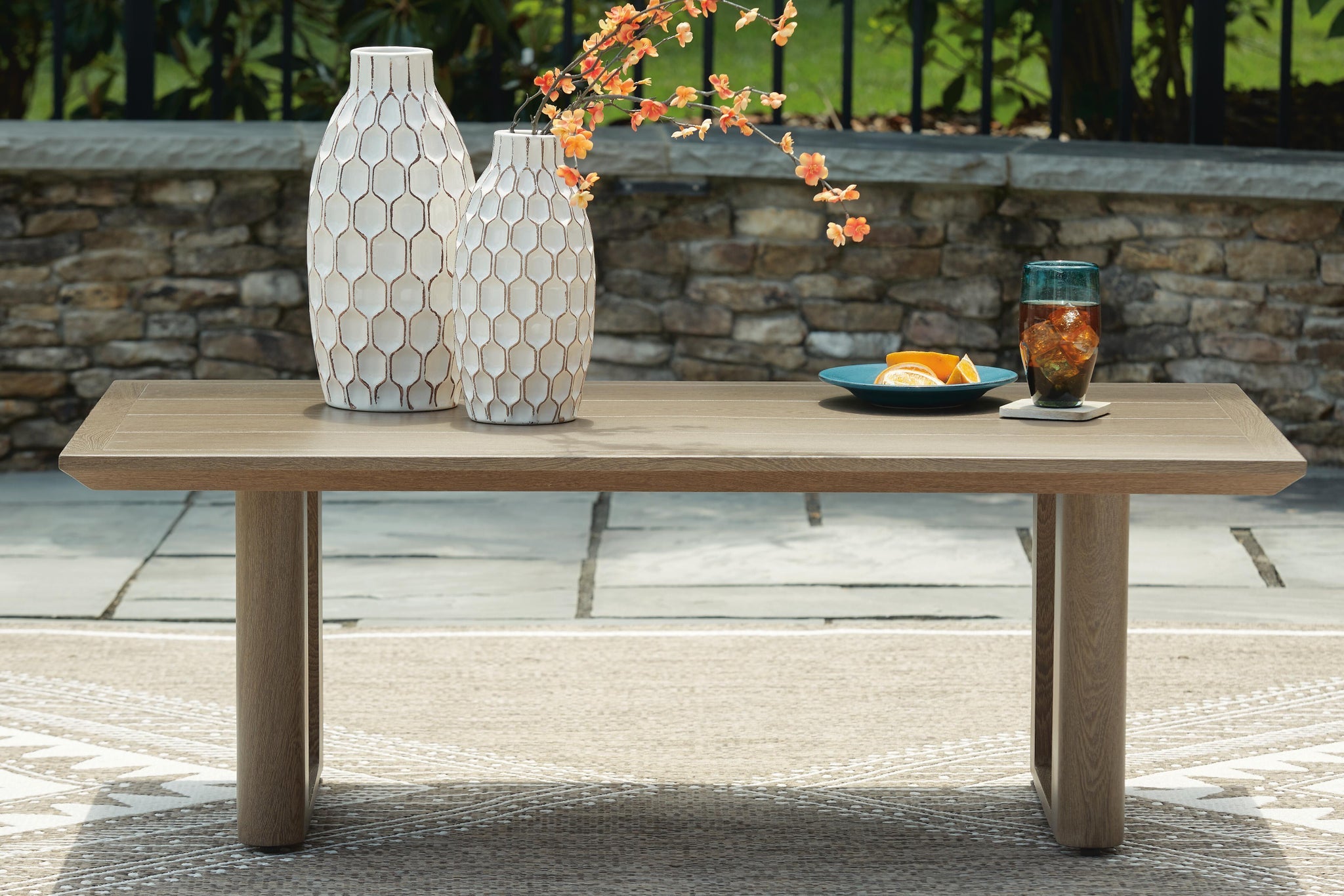 Ashley Express Serene Bay Rectangular Cocktail Table Lifestyle 