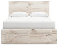 Lawroy Queen Panel Storage Bed with Mirrored Dresser, Chest and Nightstand