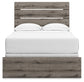 Graystorm Full Panel Bed with Mirrored Dresser, Chest and Nightstand
