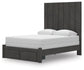 Fraluna Queen Panel Storage Bed with Mirrored Dresser