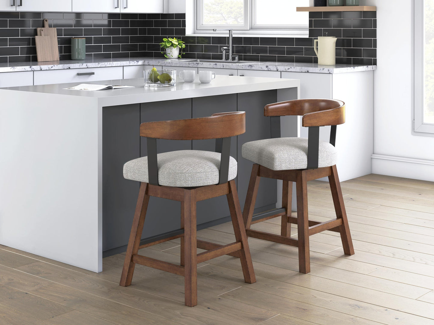 Ashley Express - Ralene UPH Swivel Barstool (2/CN)