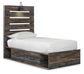 Drystan Full Panel Bed with 4 Storage Drawers, Dresser, Mirror, Chest and Nightstand