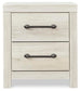 Cambeck Queen Panel Bed with 2 Storage Drawers with Mirrored Dresser and Nightstand