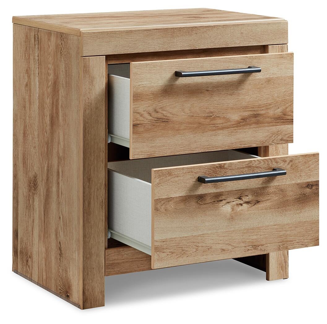 Hyanna Queen Panel Bed with 2 Side Storage, Dresser, Mirror and Nightstand
