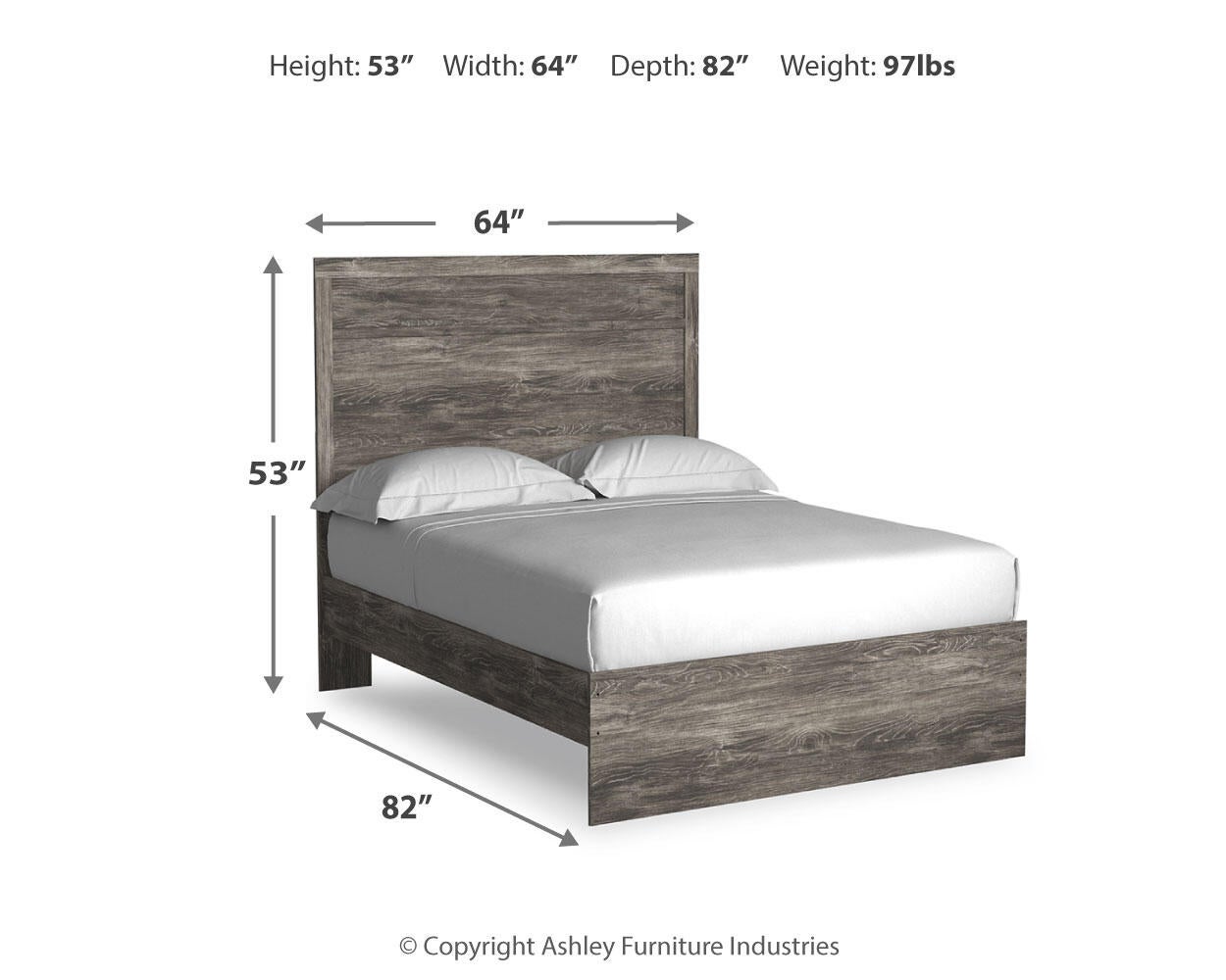 Ralinksi Queen Panel Bed with Mirrored Dresser
