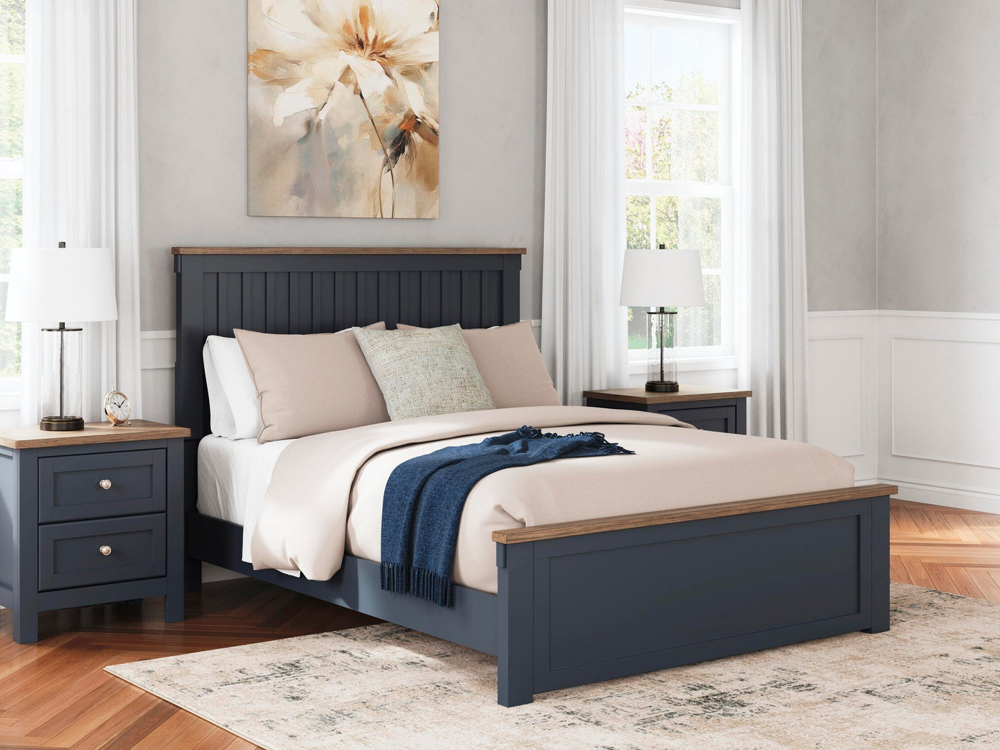 Landocken Queen Panel Bed, Dresser, Mirror, Chest and Nightstand