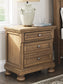 Feddinger California King Storage Sleigh Bed with Mirrored Dresser and Nightstand
