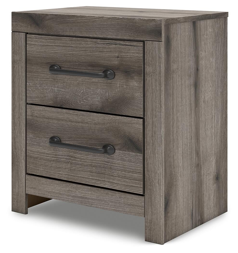 Graystorm King Panel Bed, Dresser, Mirror and Nightstand