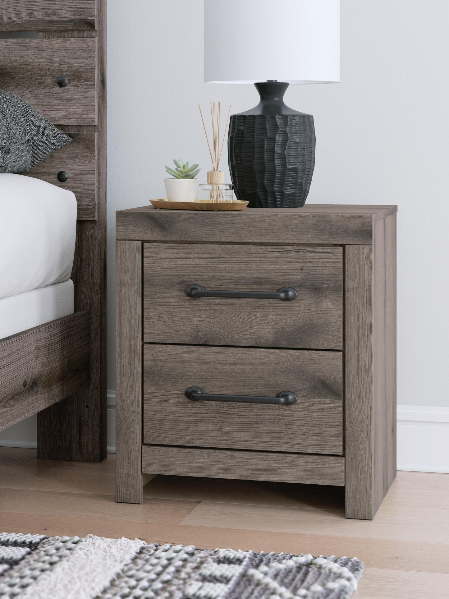 Graystorm King Panel Bed, Dresser and Mirror