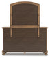 Feddinger Queen Storage Sleigh Bed with Mirrored Dresser, Chest and Nightstand