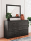 Hollivern Full Panel Bed with Storage, Dresser, Mirror, Chest and Nightstand