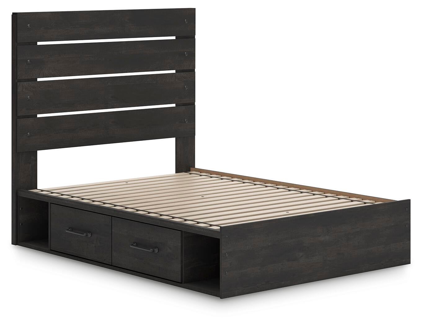 Hollivern Full Panel Storage Bed, Dresser, Mirror, Chest and Nightstand