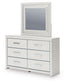 Zuraleus Queen Upholstered Panel Platform Bed, Dresser, Mirror, Chest and Nightstand