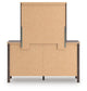 Pamytta King Upholstered Panel Bed, Dresser, Mirror, Chest and Nightstand
