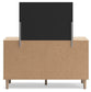 Cielden King Upholstered Bed with Roll Slats, Dresser, Mirror and Nightstand