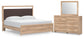 Kinlanni King Upholstered Platform Bed, Dresser and Mirror