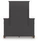 Rowlenstown Queen Poster Bed with Mirrored Dresser and Nightstand
