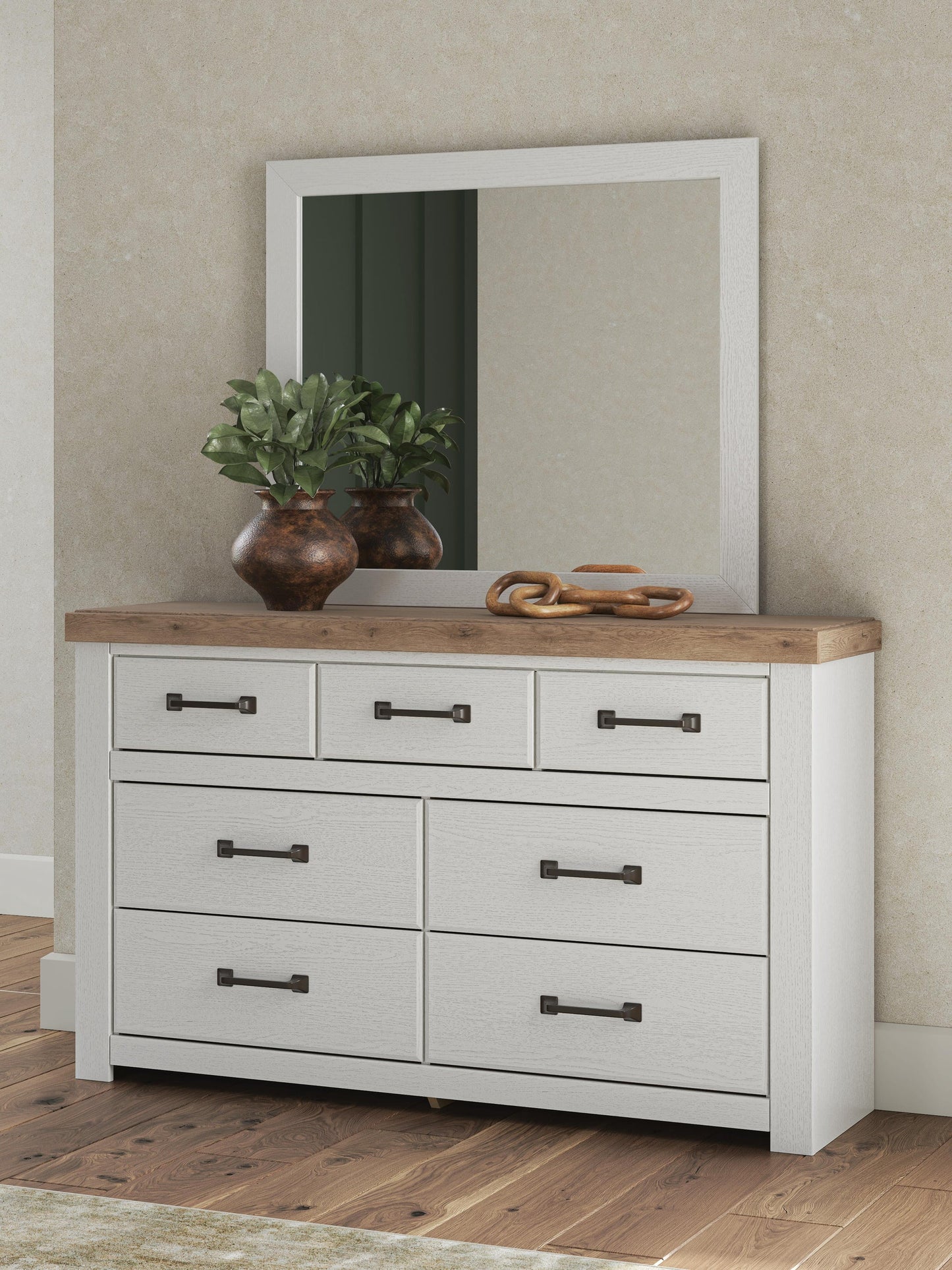 Savonport Full Panel Storage Bed, Dresser and Mirror