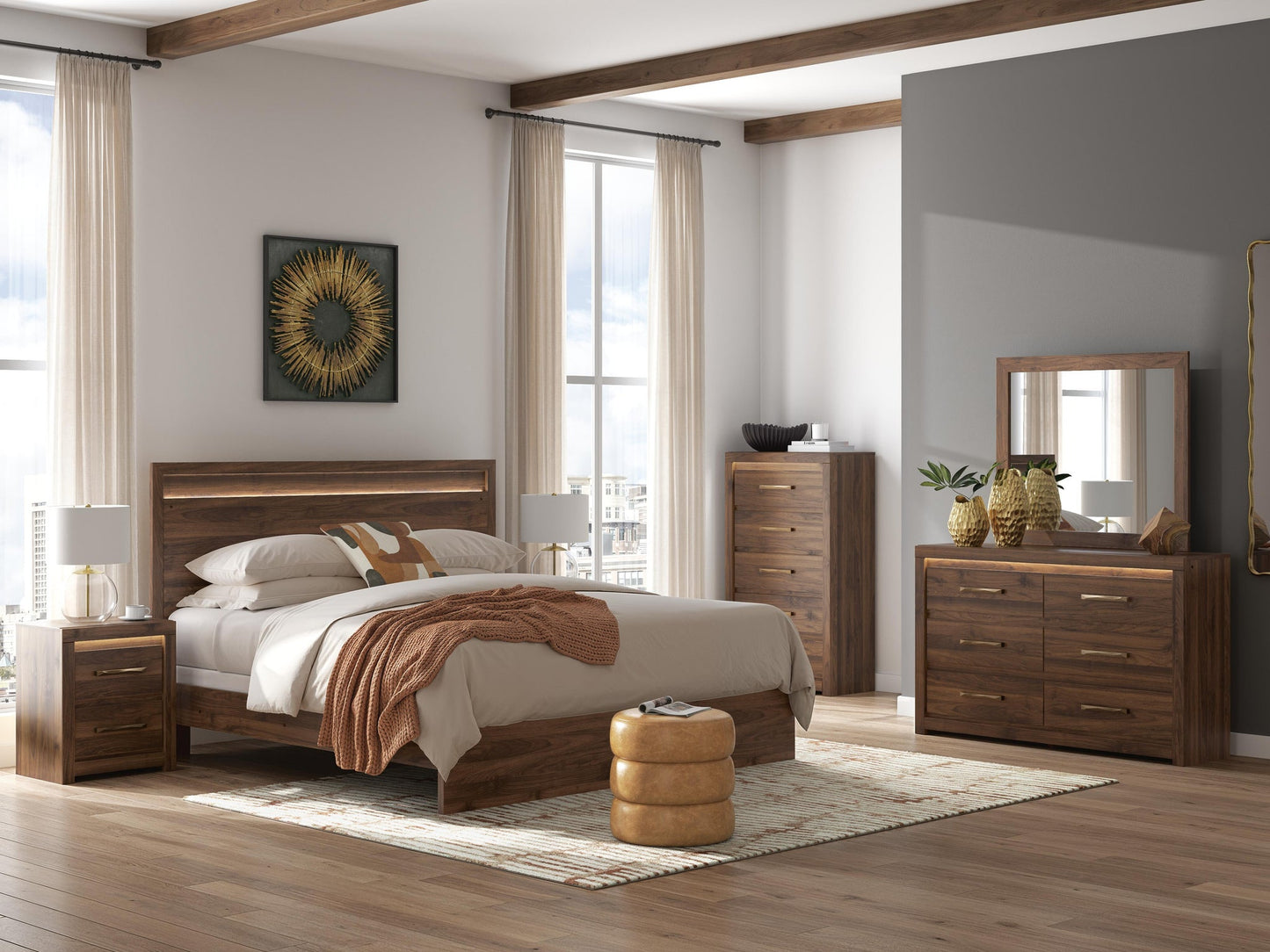 Janfyn King Panel Bed