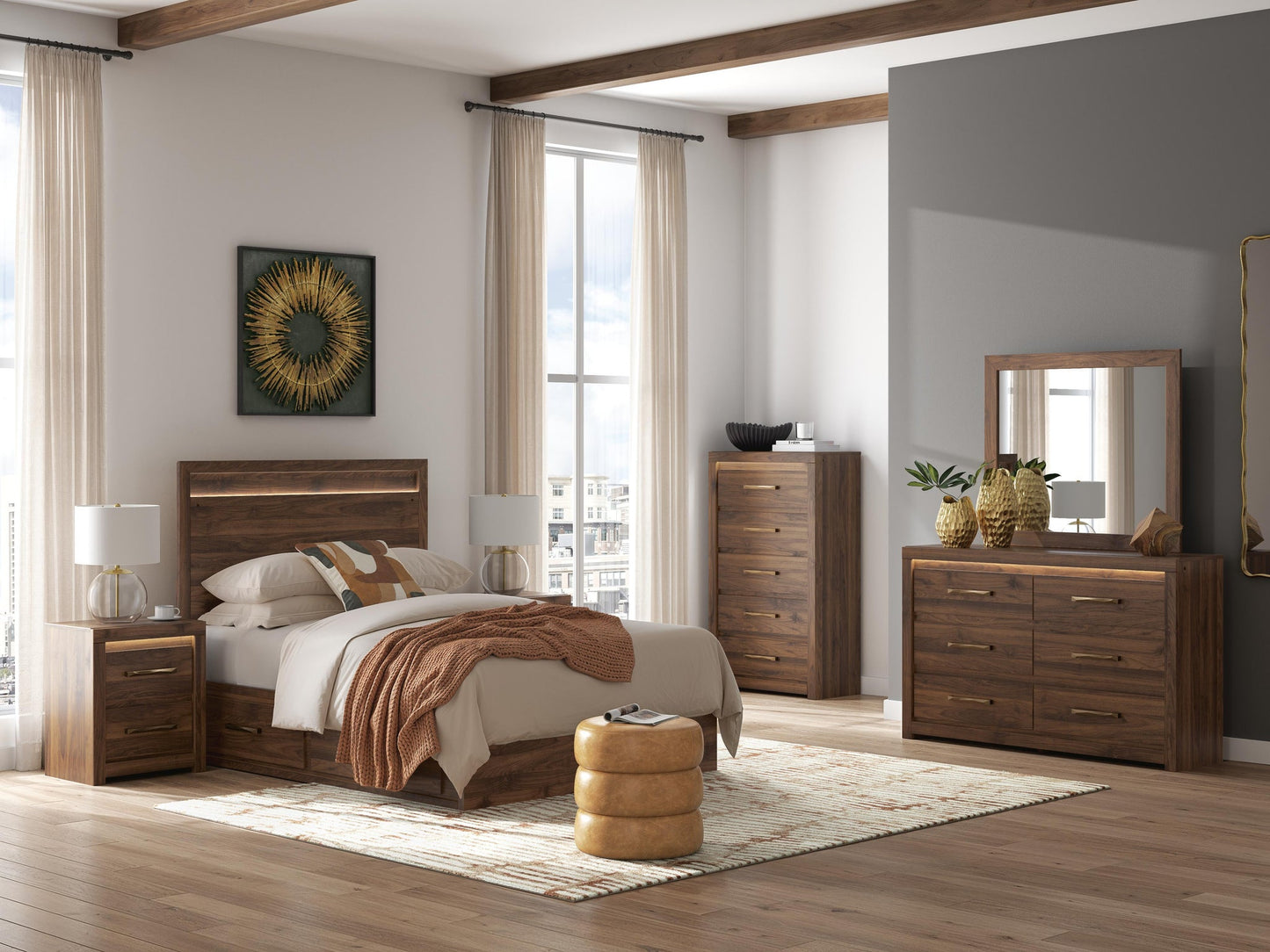 Janfyn Full Panel  Bed with 2 Sided Storage