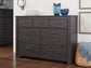 Brinxton King/California King Panel Headboard with Mirrored Dresser and 2 Nightstands