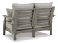 Ashley Express - Visola Outdoor Loveseat and 2 Chairs with Coffee Table