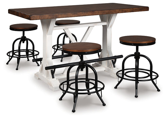 Ashley Express - Valebeck Counter Height Dining Table and 4 Barstools