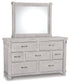 Brashland  Panel Bed With Mirrored Dresser And 2 Nightstands