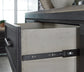 Foyland California King Panel Storage Bed with Mirrored Dresser