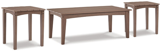 Ashley Express - Emmeline Outdoor Coffee Table with 2 End Tables